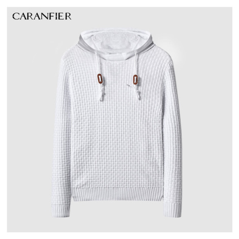 Pletený pánský svetr s kapucí CARANFLER