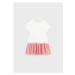 Šaty bavlněné s krátkým rukávem DALAMTIN růžové BABY Mayoral