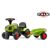 FALK Odrážedlo 1012B Baby Claas Axos s vlečkou