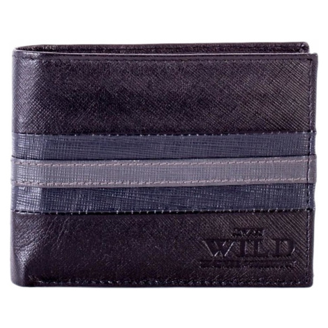 Modro-černá pánská pruhovaná peněženka