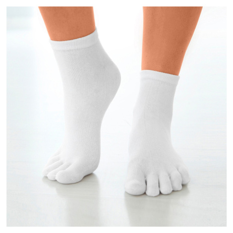 Blancheporte Ponožky s vytvarovanými prsty, pár bílá