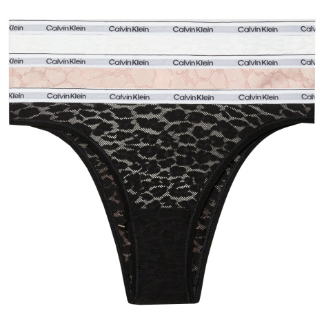 Calvin Klein 3 PACK - dámské kalhotky Brazilian PLUS SIZE QD5225E-N8I-plus-size