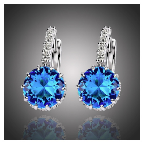Sisi Jewelry Náušnice Swarovski Elements Bernadette Topaz E1110-ET-403B Světle modrá