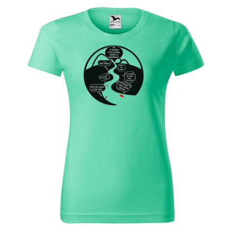 DOBRÝ TRIKO Vtipné dámské vodácké tričko NA ŘECE Barva: Mátová