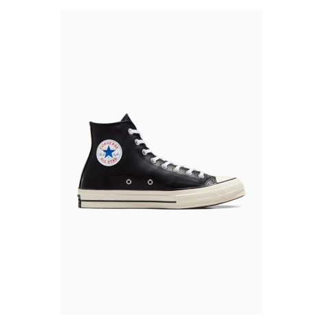 Kožené kecky Converse Chuck 70 HI černá barva, A07200C