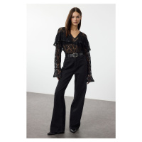 Trendyol Black Lace Boho Woven Woven Blouse