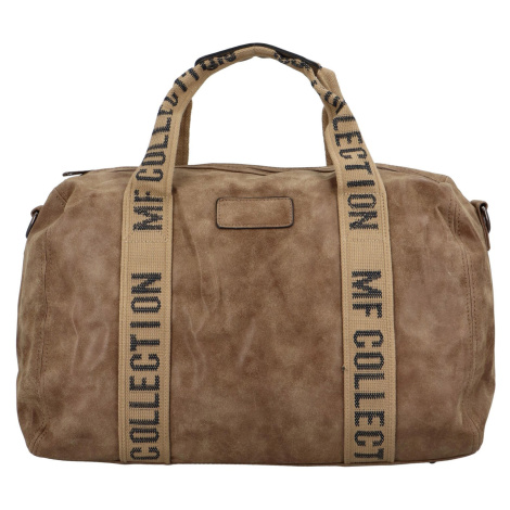 Cestovní dámská koženková kabelka Gita zimní kolekce, hnědá MaxFly