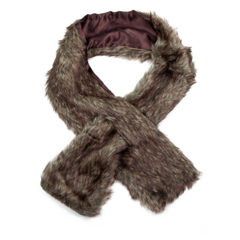 Kožíšková dlouhá šála hnědá