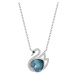 GRACE Silver Jewellery Stříbrný náhrdelník Swarovski Elements Alexa - stříbro 925/1000, labuť NH