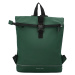Stylový dámský pogumovaný batoh Santalina, tmavě zelená