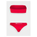 Armani EMPORIO ARMANI dámské červené plavky v setu BAND & BRAZILIAN