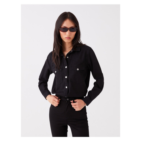 LC Waikiki Plain Long Sleeve Women's Jean Shirt