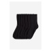 H & M - Ponožky: balení po 7 - černá