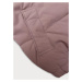Krátká růžová dámská bunda pro přechodné období s odepínací kapucí J Style (16M9088-51)