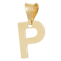 Přívěšek písmenko P ze žlutého zlata ZZ0825PF