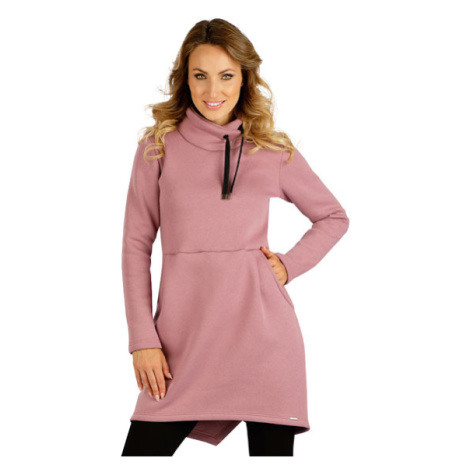Dámské mikinové šaty s dlouhým rukávem Litex 7D275 | fialovo růžová