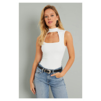 Cool & Sexy Women's Window Blouse White