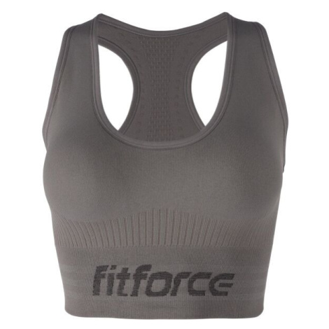 Fitforce SANCY Dámská fitness podprsenka, šedá, velikost
