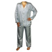 Guante Satin pánské pyžamo kostičky K150814 světle modrá