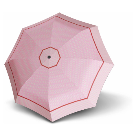 Růžový skládací plně automatický dámský deštník se vzorkem Carleigh Doppler  | Modio.cz