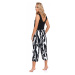 Černo-bílé bambusové pyžamové kalhoty SPO4209