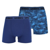 Umbro BOXER SHORT 2 PACK Pánské boxerky, modrá, velikost