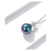 Stříbrný náhrdelník s perlou a kamínky BSN226 LOAMOER