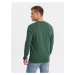 Ombre Clothing Pánská zelená mikina s výrazným nápisem V2 SSPS-0156