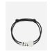 Náramek karl lagerfeld k/woven circle charm bracelet black