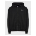 Mikina karl kani chest signature essential zip hoodie Black