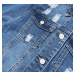 Dlouhá světle modrá dámská džínová oversize bunda model 16144665 - IZZY DENIM
