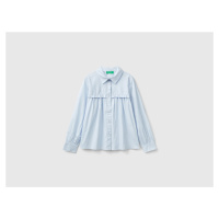 Benetton, Shirt With Rouches On The Yoke