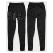 Černé pánské teplákové kalhoty s potiskem (8K191)