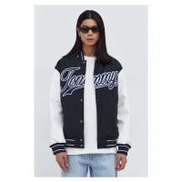 Bomber bunda Tommy Jeans černá barva, přechodná, DM0DM17880