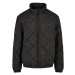 Diamond Quilted Short Jacket - black