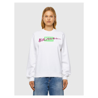 Diesel Sweatshirt - FANGV42 white with neon writing