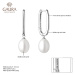 Gaura Pearls Stříbrné náušnice s bílou řiční perlou Shannon, stříbro 925/1000 SK20460EL/W Bílá