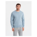 BASIC men's sweatshirt with round neckline - blue V7 OM-SSBN-0175