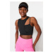Trendyol Knitted Sports Bra with Black Mid Support/Styling Rope Strap