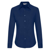 Navy blue classic lady-fit shirt Oxford Fruit Of The Loom