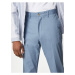 Modré pánské chino kalhoty s příměsí lnu Marks & Spencer