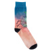 Meatfly ponožky X Pura Vida Eileen Mint Flowers | Mnohobarevná
