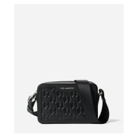 Taška karl lagerfeld k/loom leather camera bag black