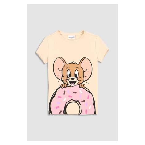 Dětské tričko Coccodrillo x Tom And Jerry béžová barva
