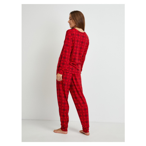 Červené dámské kostkované pyžamo Ralph Lauren | Modio.cz