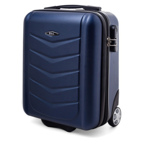 Rogal Tmavě modrý malý odolný kabinový kufr "Armor" - S (25l)