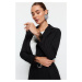 Trendyol Black Regular Crop Woven Blazer Jacket