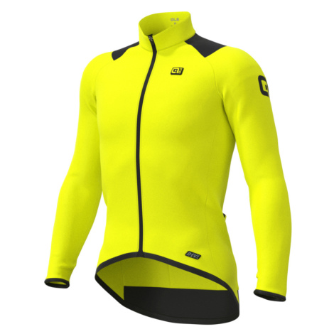 ALÉ Cyklistický dres s dlouhým rukávem zimní - R-EV1 THERMAL - žlutá