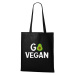DOBRÝ TRIKO Bavlněná taška s potiskem Go vegan Barva: Tyrkysová
