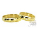 Zlaté snubní prsteny ryté 0047 + DÁREK ZDARMA